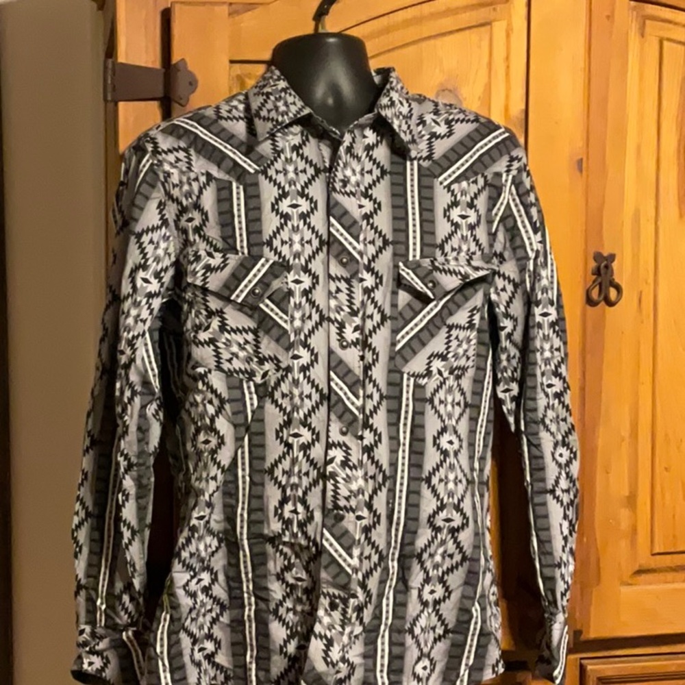 Men’s Rock & Roll Denim Long Sleeve Shirt